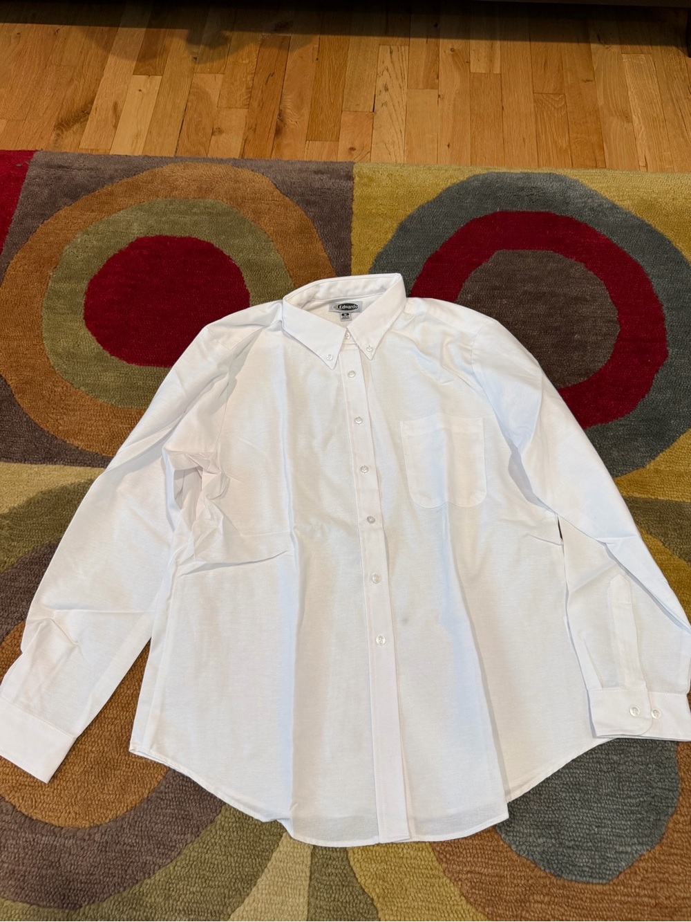 NWOT Edwards Work Uniform Server Restaurant White Button Down Dress Shirt Unisex